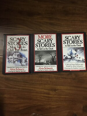 #ad #ad Scary Stories To Tell In the Dark Treasury Bk Set 1 2 3 Original Alvin Schwartz $19.99