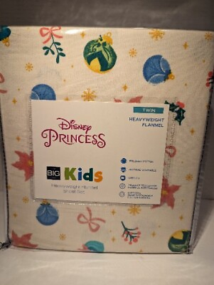 #ad New Disney Princess Heavyweight Flannel Sheet Set Twin The Big One Warm Soft $25.00