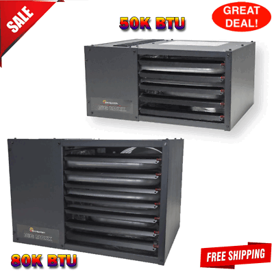 #ad 80000 BTU Natural Gas Garage Workshop Unit Heater Spark Ignition Space Warmer $649.83