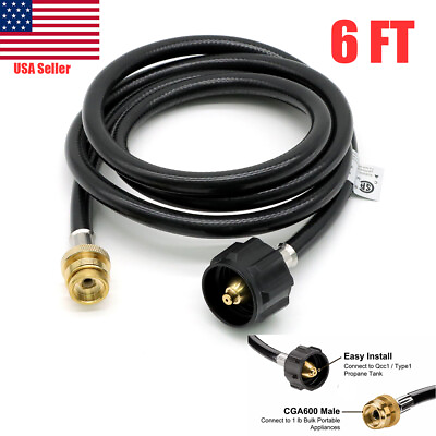 #ad For Weber Q Gas Grill 6FT LP QCC Propane Adapter Hose Tank 1lb to 20lb Converter $14.64