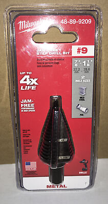 #ad Milwaukee 48 89 9209 #9 Jam Free Step Drill Bit. New Sealed Packaging. $23.00