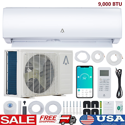 #ad 9000 BTU Smart Split AC Heating System 19 SEER Split Inverter Air Conditioner $550.00