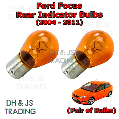 #ad For Ford Focus Amber Rear Indicator Bulbs Flash Bulb Tail Side Pair 04 11 GBP 7.95