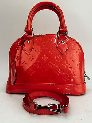 #ad Louis Vuitton Monogram Alma BB Vernis Patent Top Handle Handbag w Shoulder Strap $599.99