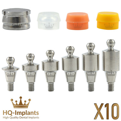 #ad Q10 Ball Abutment Silicone Retention Cap Set Dental Implant Conical RP $370.00