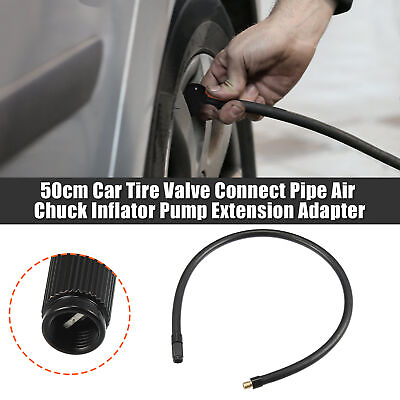 #ad 50cm Car Threaded Tire Inflator Extension Hose Chuck Adapter Tire Valve Pipe AU $16.01