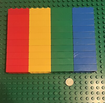 #ad Lego Duplo Lot Of 40 4x2 2x4 Bricks Blocks Basic Classic Colors Pieces S4 $12.99