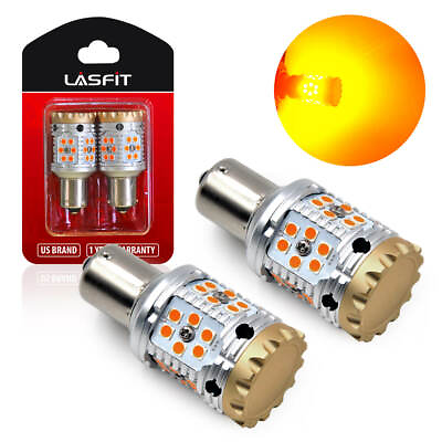 #ad Lasfit BAU15S Amber LED Front Turn Signal Light Canbus for Audi S6 2009 2011 2X $38.99