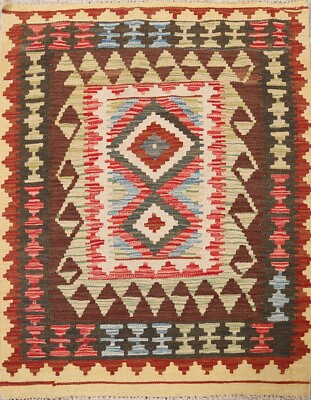 #ad Kilim Reversible Hand Woven Area Rug Southwestern Oriental Geometric Carpet 3x4 $93.60