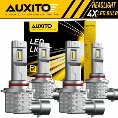#ad 4x AUXITO 9005 9006 LED Headlight Bulbs High Low Beam Kit Extremely White M4 EOA $37.99
