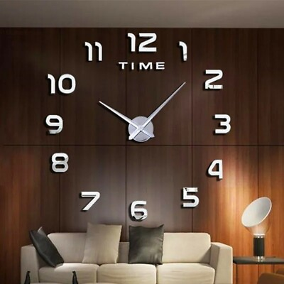 #ad Clock Fashion Design 2023 Modern Wall Clock 3D DIY Quartz Living Room Home Decor $29.85