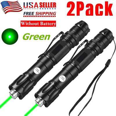 #ad 2Pack 6000Miles High Power Green Laser Pointer Pen Star Visible Beam 532nm Lazer $12.89