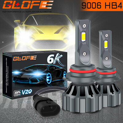 #ad 2x GLOFE 9006 HB4 LED Low Beam Headlight Bulbs Replacement Kit 60W White 11000LM $58.95