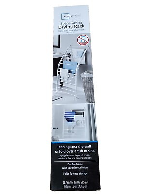 #ad Mainstays Space Saving Drying Rack White 26.75quot;w x 51.5quot;h x 3quot;d New in the Box. $11.97