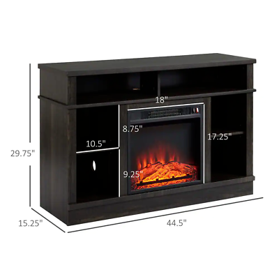 #ad Homcom 20.75 in. 1500 Watt Assembled Width Electric Fireplace Insert Ventless $125.00