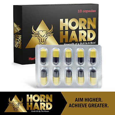 #ad HORN HARD Male Herbal Energy Vitality and Endurance Supplement 10 Pills $28.47