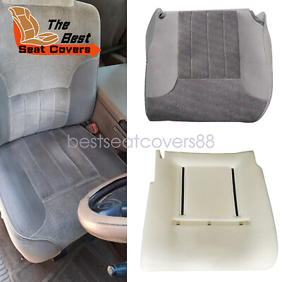 #ad For 94 97 Dodge Ram 1500 2500 Driver Bottom Cloth Seat Cover Gray amp; Foam Cushion $118.79