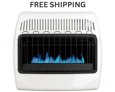 30000 BTU Dual Fuel Vent Free Blue Flame Convection Wall Heater Cabin Warmer $324.91