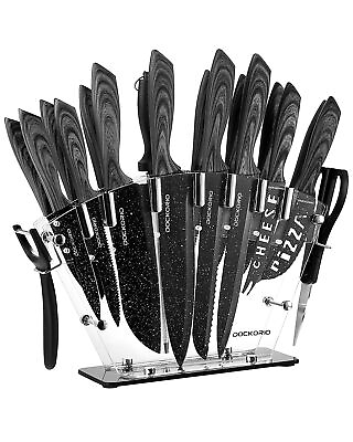 #ad All in one Kitchen Knife Set with Block 19 PCS High Carbon Stainless Steel $54.99