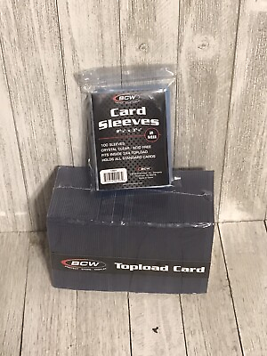 #ad 100 BCW 3X4 Top Loaders for Standard Sized Cards amp; 100 Standard Card Sleeves $14.99