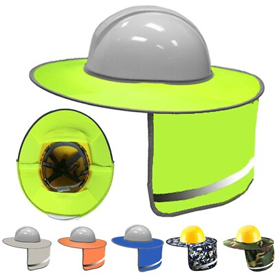 #ad Outdoor High Visibility Reflective Helmet Safety Hat Hi Vis Reflective Work Cap $13.55