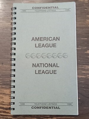#ad 1996 American League And National League Confidential Telephone Listings Book $250.00