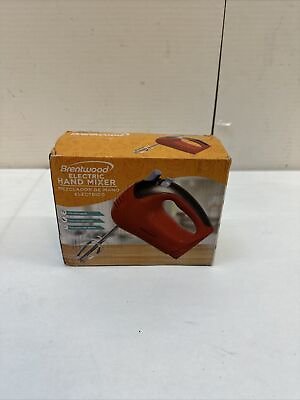 #ad Brentwood Appliances HM 46 5 Speed Hand Mixer Red $17.09