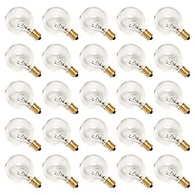 #ad G40 Replacement 5 Watt Clear Globe Light Bulbs fits E12 Candelabra Base Dimm... $17.77