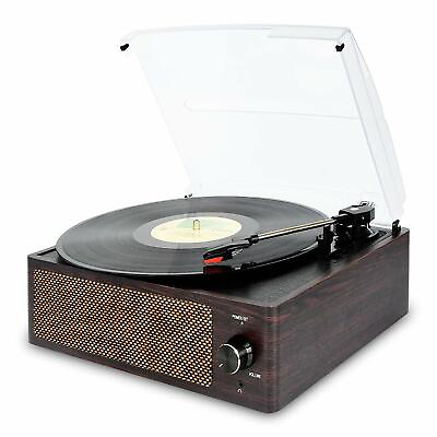 #ad Bluetooth Vintage Vinyl Record Player Belt Driven 3 Speed Turntable Aux Input $39.99