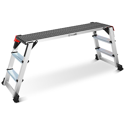 #ad Work Platform Step Ladder Load 330 LBS Rust proof Aluminum Portable Step Ladder $139.99