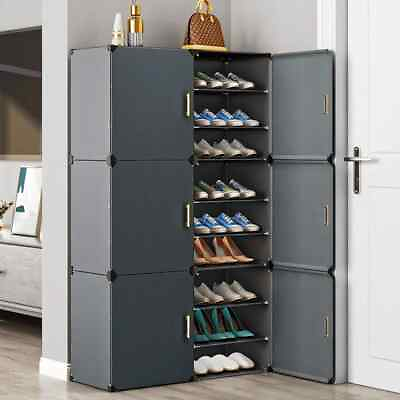 #ad Modern Foldable Cabinets Multilayer Dust Proof Shoe Storage Rack Hallway Shelf $290.44