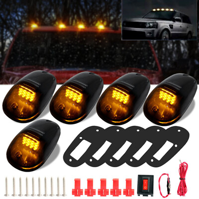 #ad 5PCS Amber 9LED 12LED Cab Roof Top Marker Running Light Fit For Truck SUV Jeep $30.82