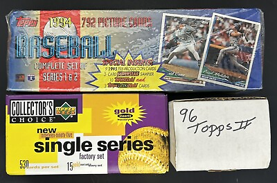 #ad Baseball Card Lot 1994 Complete Topps Set Tops II Upper Deck CS more….. $125.00