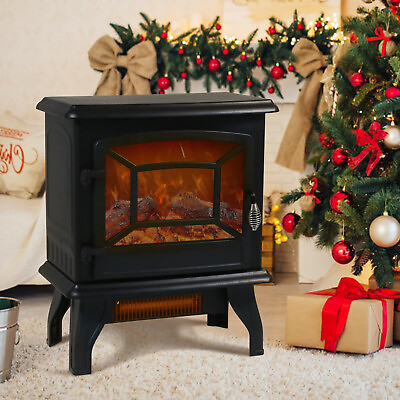 #ad Electric Fireplace Heater Portable Space Freestanding Fireplace Stove For Office $94.99