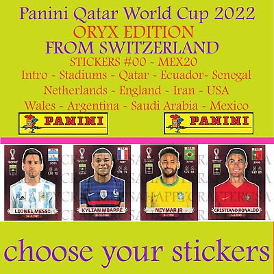 #ad Panini World Cup QATAR 2022 ORYX Swiss Edition Stickers #00 MEX20 US SELLER $3.00