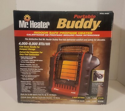 #ad Mr. Heater Buddy MH9BX Portable Propane Heater Red New In Box w Box Damage $49.49