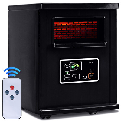 #ad #ad 1500W Electric Portable Infrared Quartz Space Heater Warmer Filter Remote Black $114.75