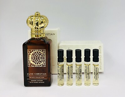 Clive Christian Private Collection C WoodyLeather Masculine Spray Vial 5x2ml NIB $49.95