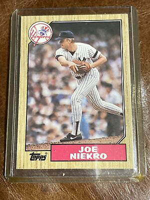 #ad 1987 Topps Joe Niekro Card 344 With Errors $2000.00