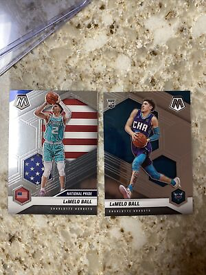 #ad Lamelo Ball 2020 21 Mosaic rookie base and national pride 2 card lot $5.95