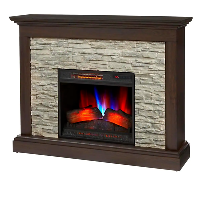 #ad Home Decorators Collection Whittington 50quot; Freestanding Electric Fireplace Gray $560.45