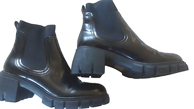 #ad New Steven New York Womens 9.5M Hallsey Cushioned Lug Heel Ankle Boots Shoes $39.99