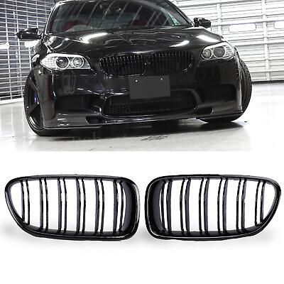 #ad Front Grille Grill Kidney For BMW 5 Series F10 F11 M5 style Glossy Black 10 16 $27.99
