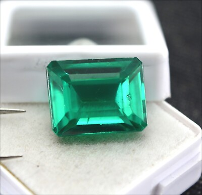 #ad 14.70 Ct Certified Natural Unheated Untreated Emerald Cut Loose Gemstone E2980 $21.59