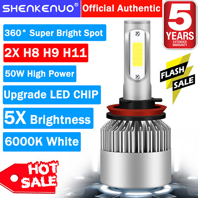 #ad 2X H11 H9 H8 200W LED 6000K White Projector Fog Driving Light Bulbs DRL QQ46 $14.20