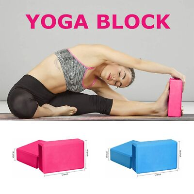 #ad 2PCS Yoga Block Gym Pilates Exercise Support Stretching Aid Workout Foam Brick $6.84