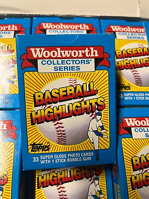 #ad 1988 Topps Woolworth Baseball Highlights Complete 33 Glossy Card Baseball Set $15.80