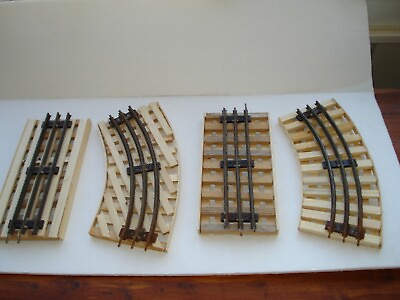 #ad O SCALE REVERSIBLE 10quot; CURVED amp; STRAIGHT WOOD BRIDGE SECTIONS LOOK @ PICTURES $12.99