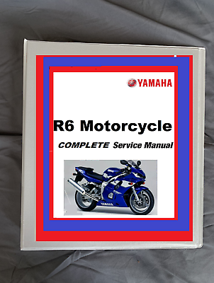 #ad 1999 2001 Yamaha R6 motorcycle workshop service manual binder $34.31