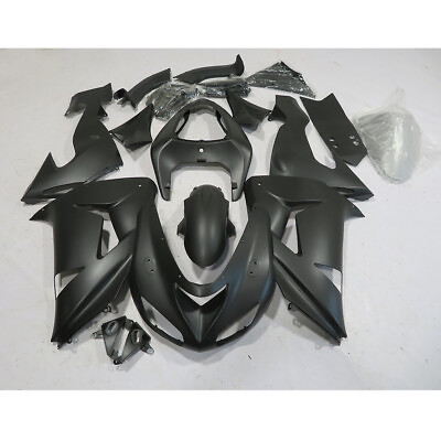 #ad Injection Molded Fairing Kit Matte Black Kawasaki Ninja ZX10R ZX1000D2006 2007 $349.01